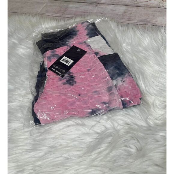 BUTT Sculpting Pink & Blue Tie-Dye Leggings - Picture 2 of 3